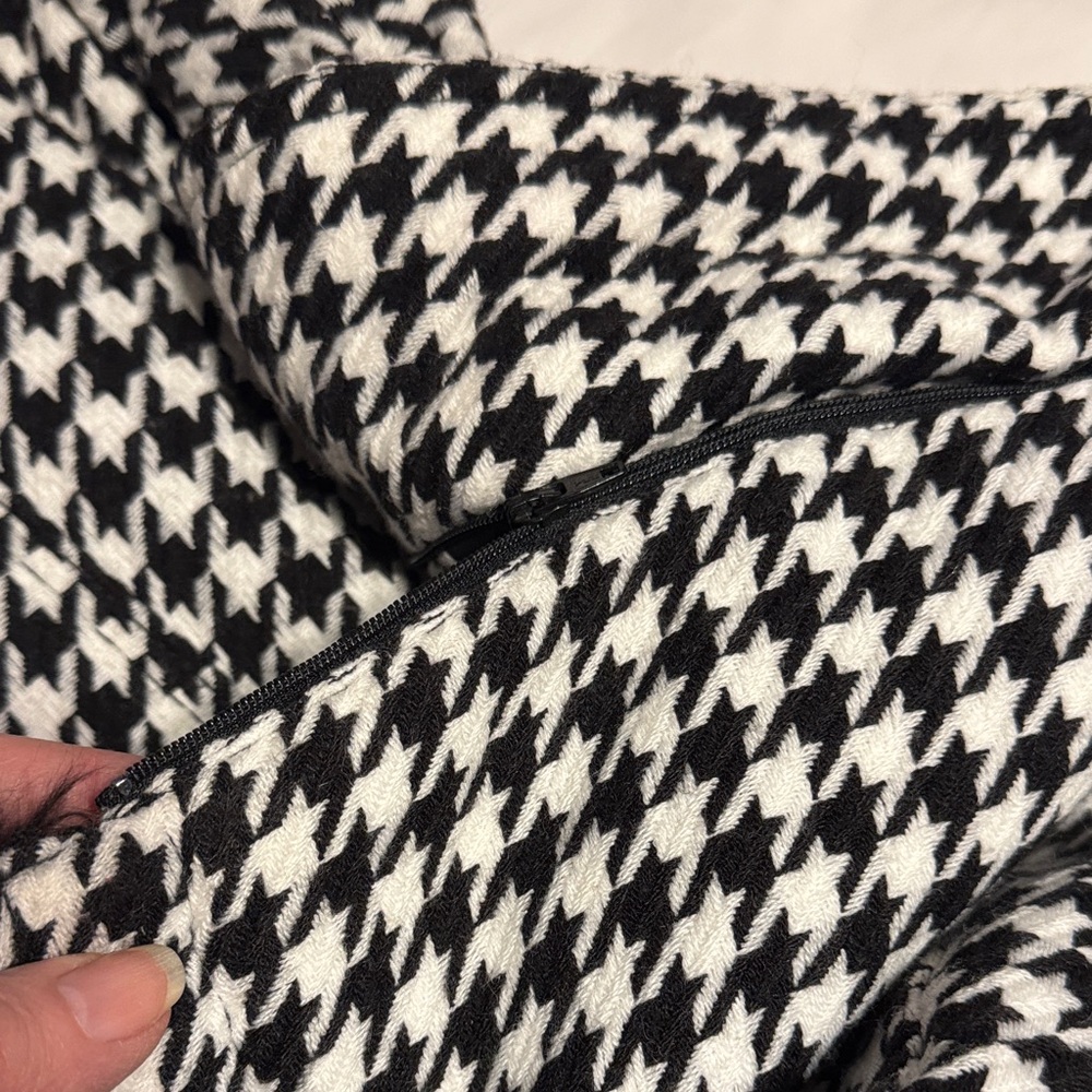 Stylish Black and White Pea Coat - Picture 9 of 11